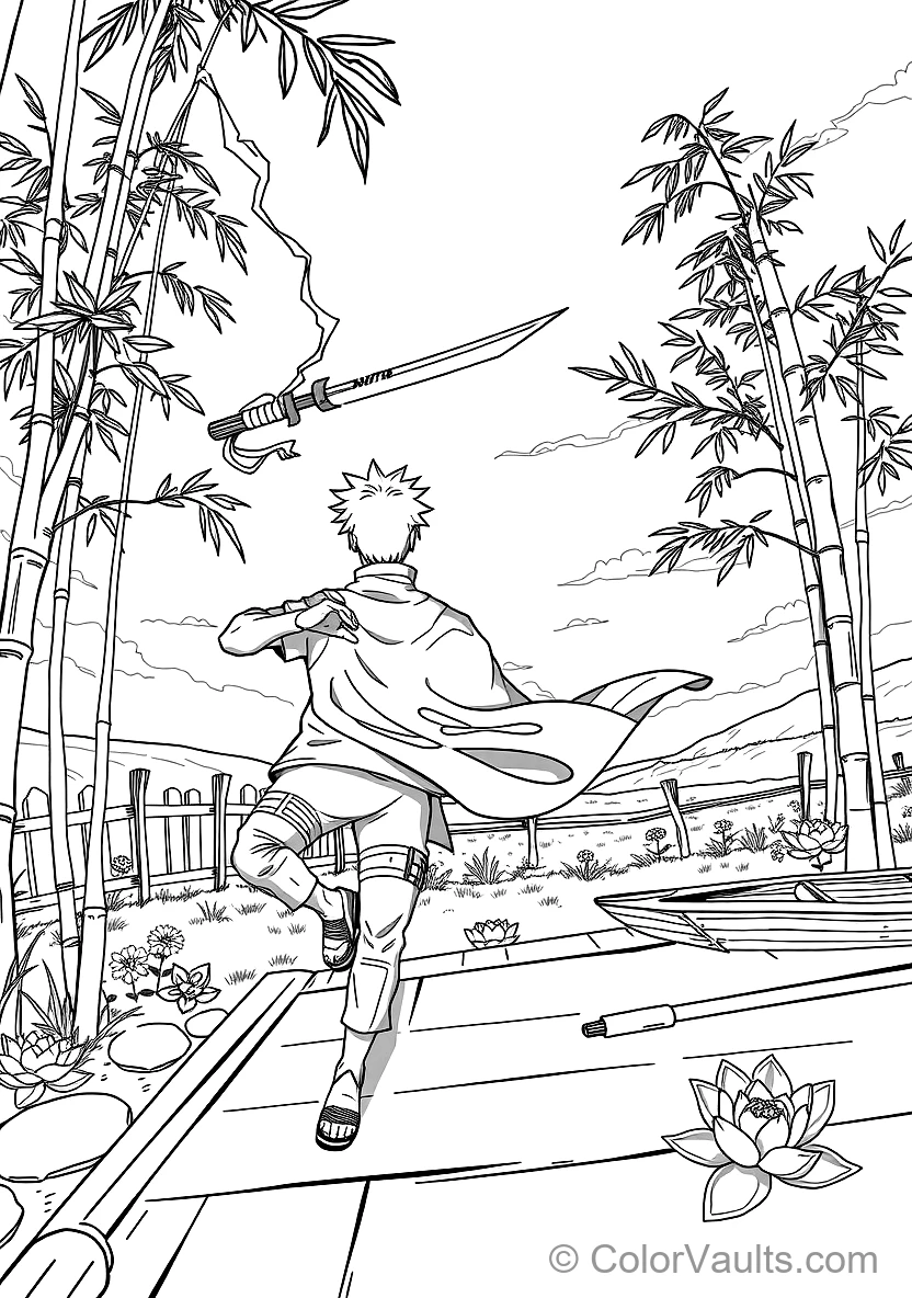 Minato Namikaze the Flash with Fourth Hokage Haori (Scene 15)