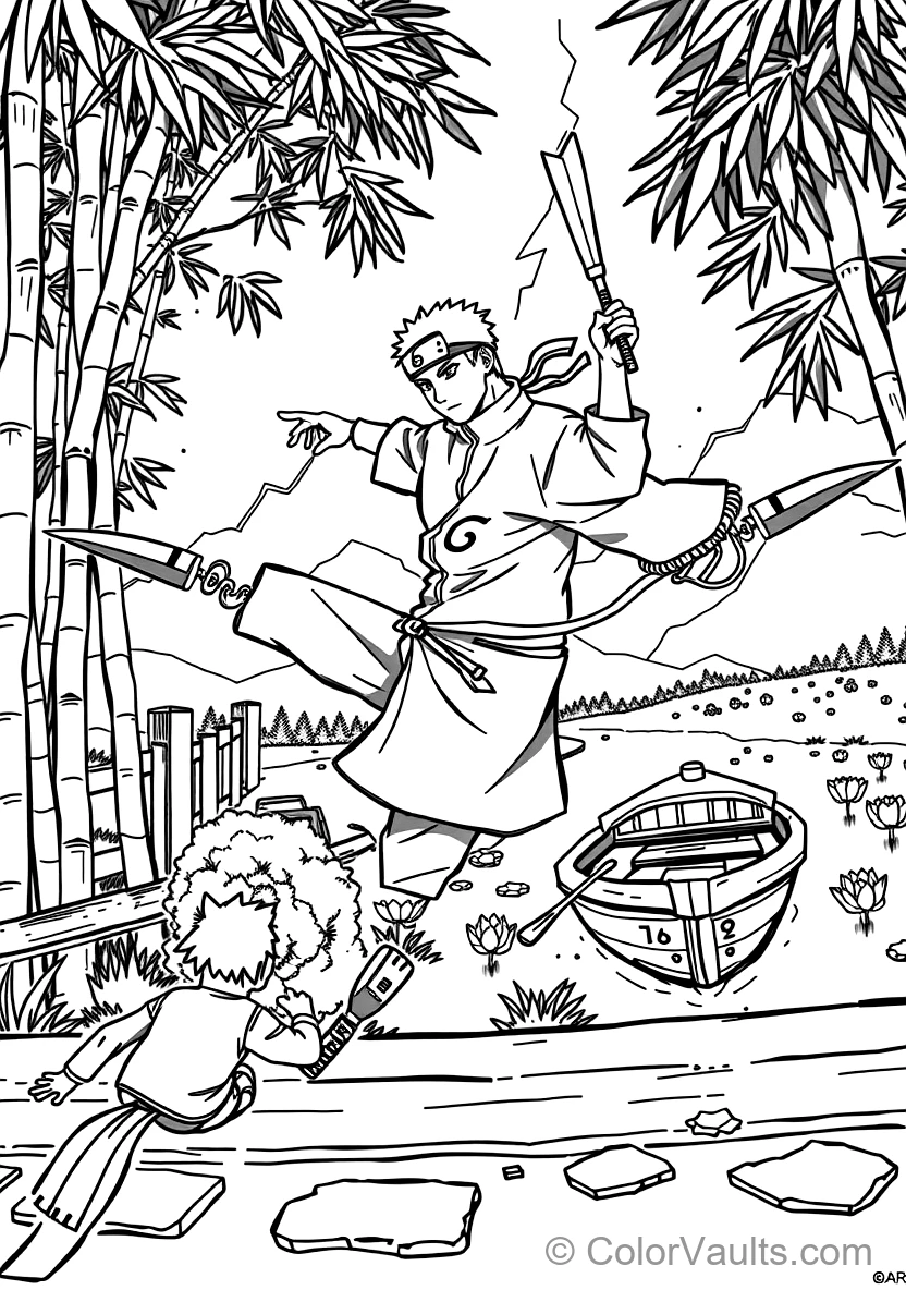 Minato Namikaze the Flash with Fourth Hokage Haori (Scene 16)