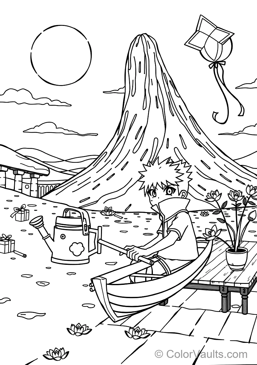 Gaara of the Sand with Hair and Sand Gourd (Scene 15)