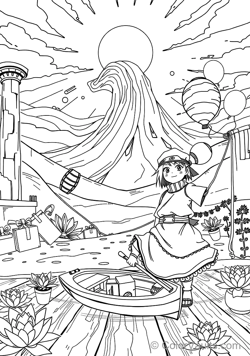 Gaara of the Sand with Hair and Sand Gourd (Scene 16)