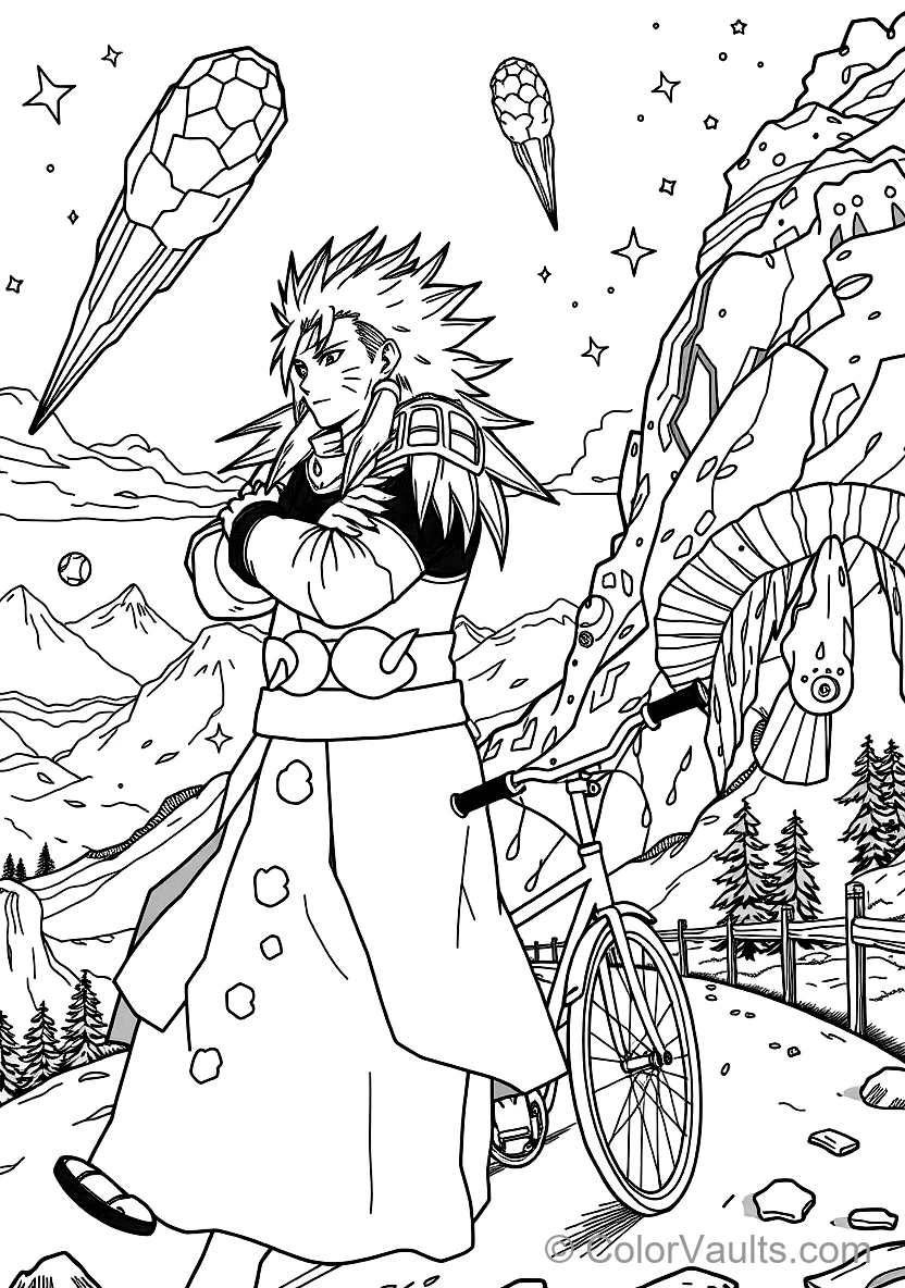 Madara Uchiha with Long Spiky Mane and Samurai Armor (Scene 11)