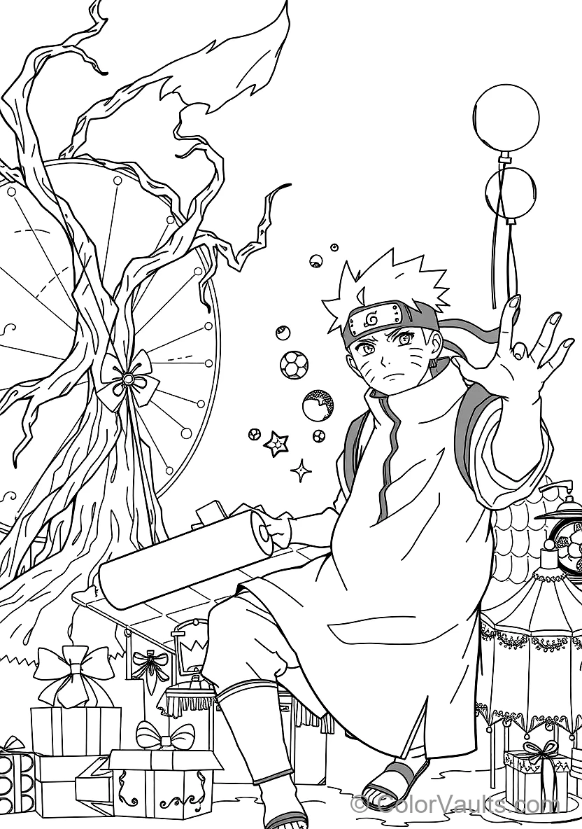 Naruto Uzumaki in Kurama Chakra Cloak with Glowing (Scene 18)