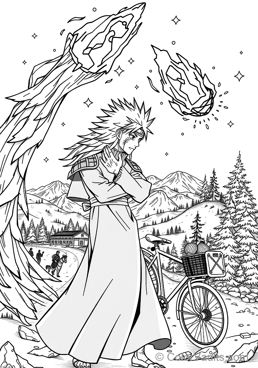 Madara Uchiha with Long Spiky Mane and Samurai Armor (Scene 15)