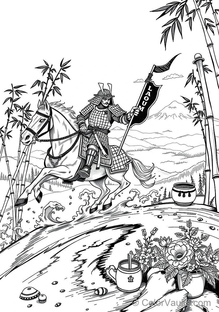 A Masterfully Drawn Japanese Martial Sce (Scene 3)