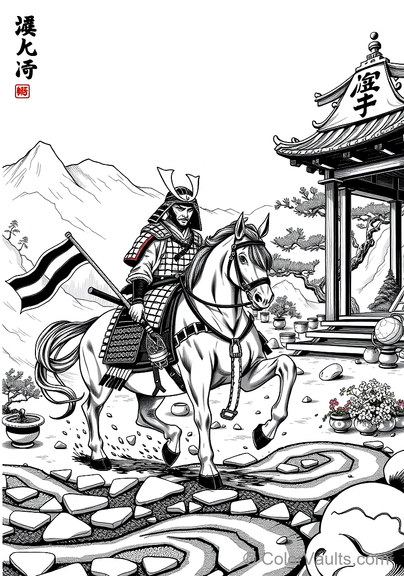 A Masterfully Drawn Japanese Martial Sce (Scene 5)