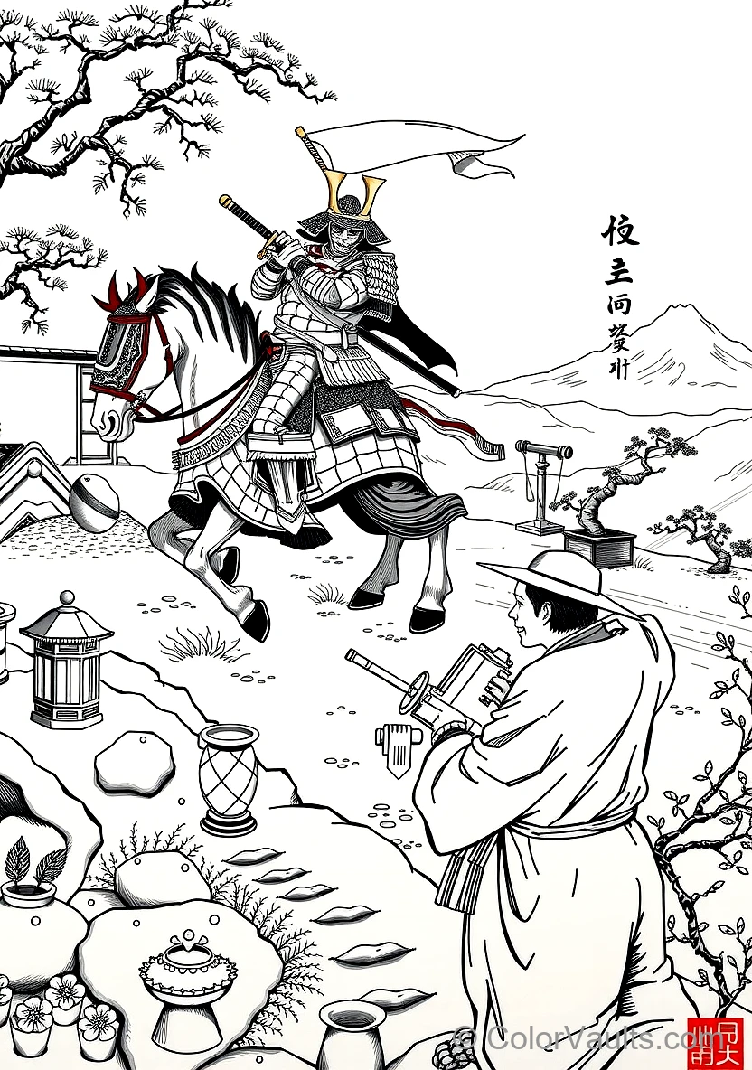 A Masterfully Drawn Japanese Martial Sce (Scene 6)