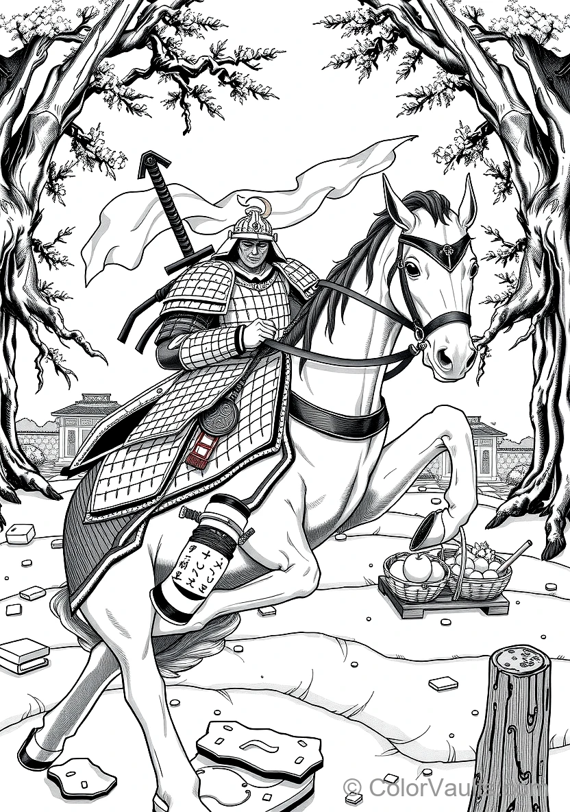A Masterfully Drawn Japanese Martial Sce (Scene 9)