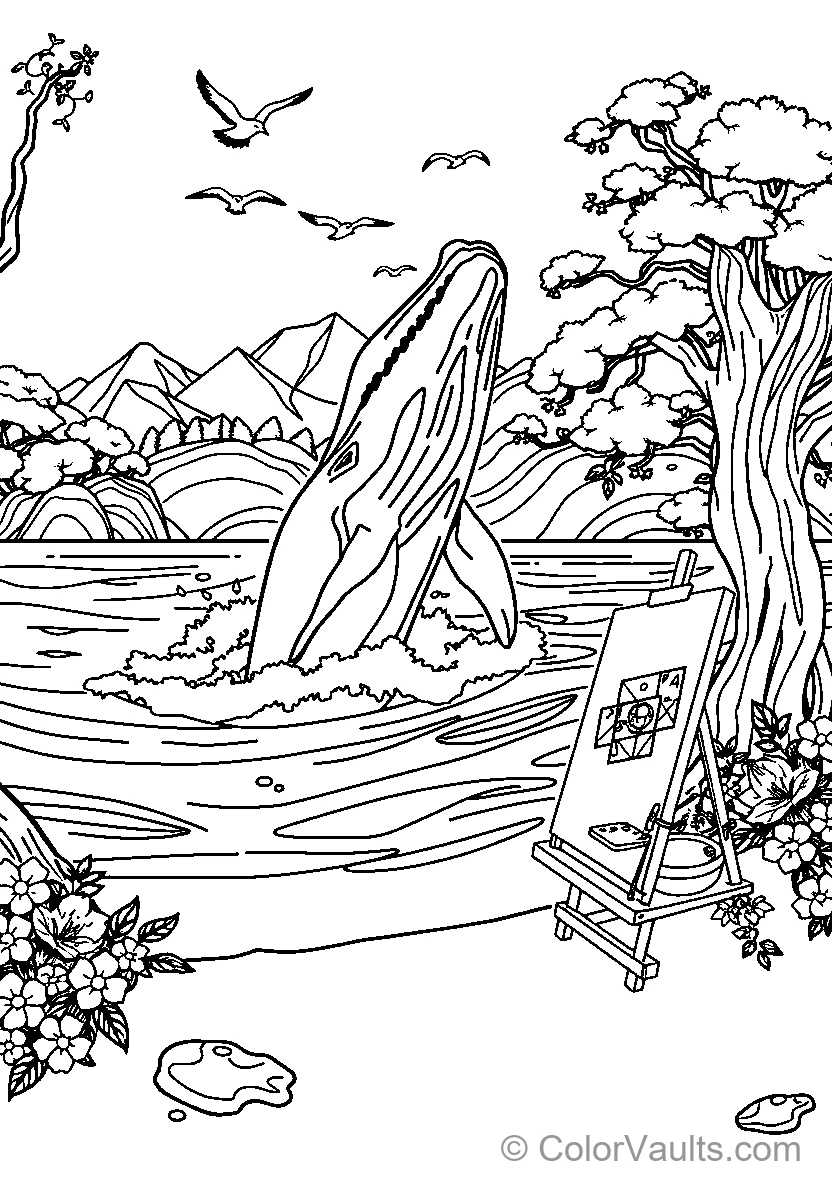 Whale Emerges From Water (Scene 3)