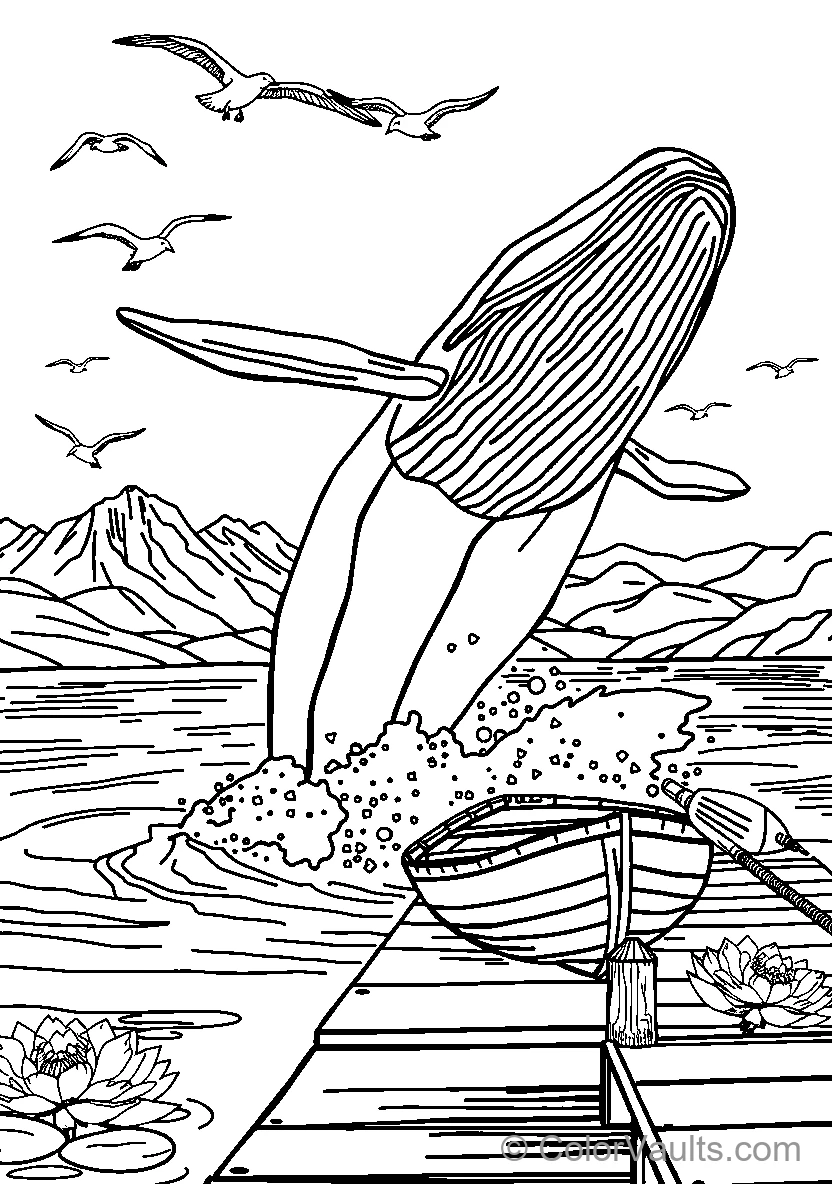 Whale Breaches Boat (Scene 3)