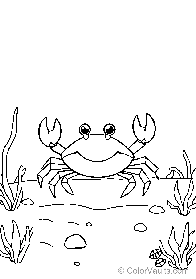 A happy sea crab