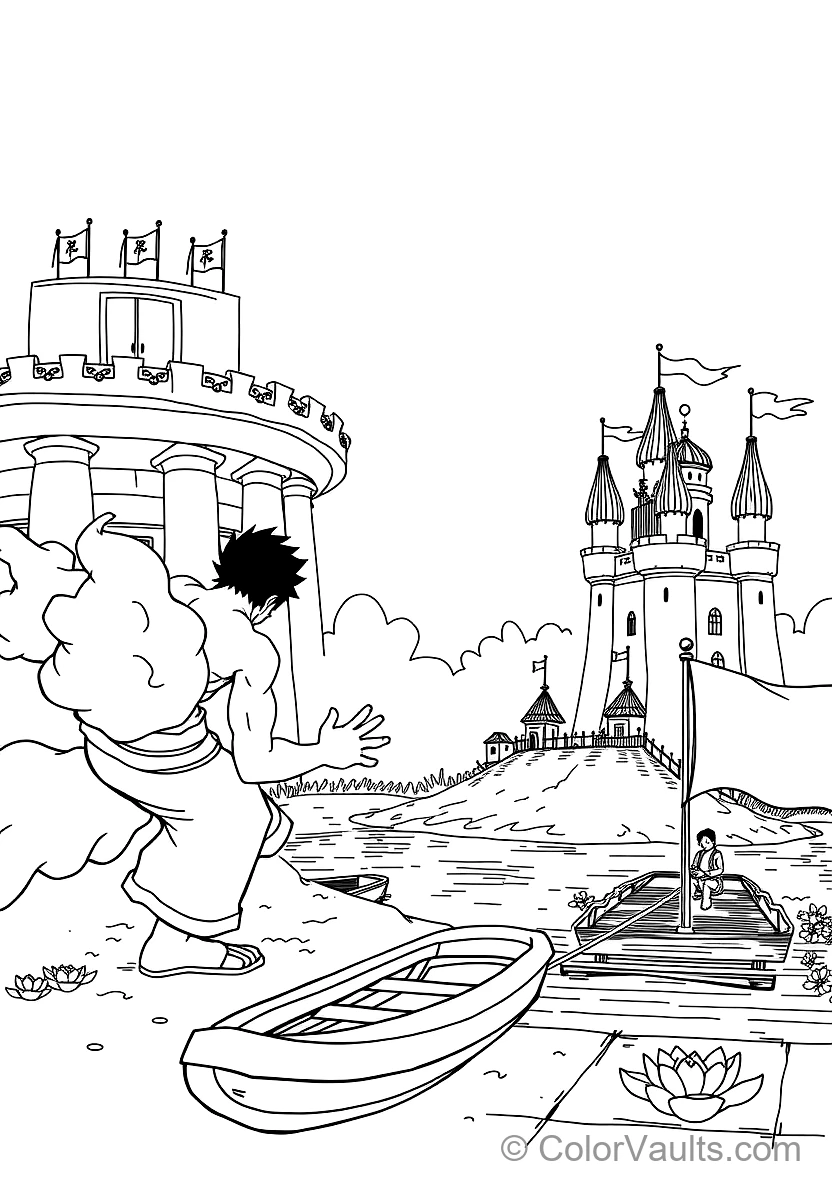 Monkey D. Luffy in Gear 2 Form with Steam Billowing (Scene 8)