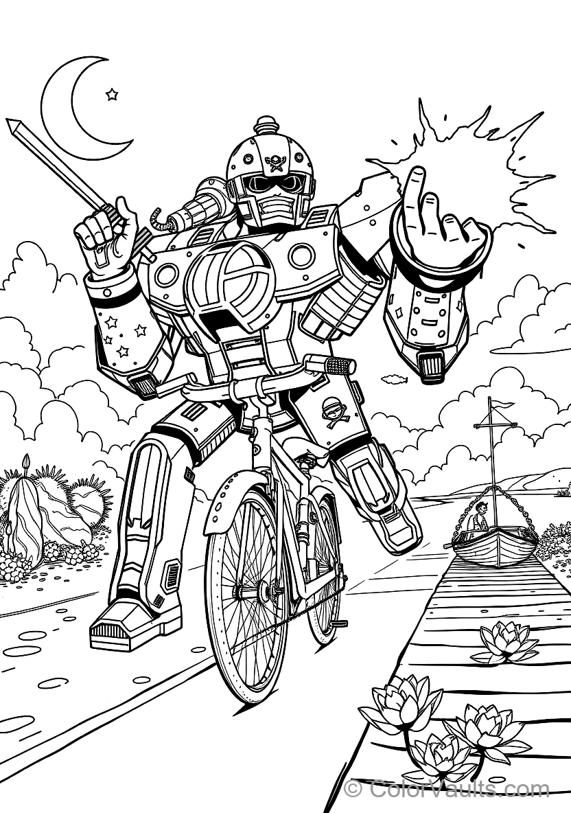 Franky in Giant Iron Pirate General Franky Mech Suit (Scene 3)
