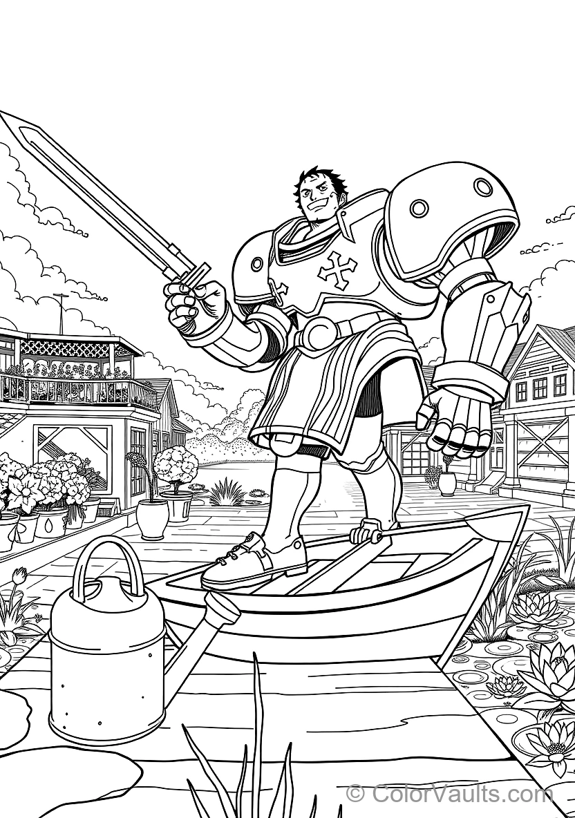 Franky in Giant Iron Pirate General Franky Mech Suit (Scene 4)