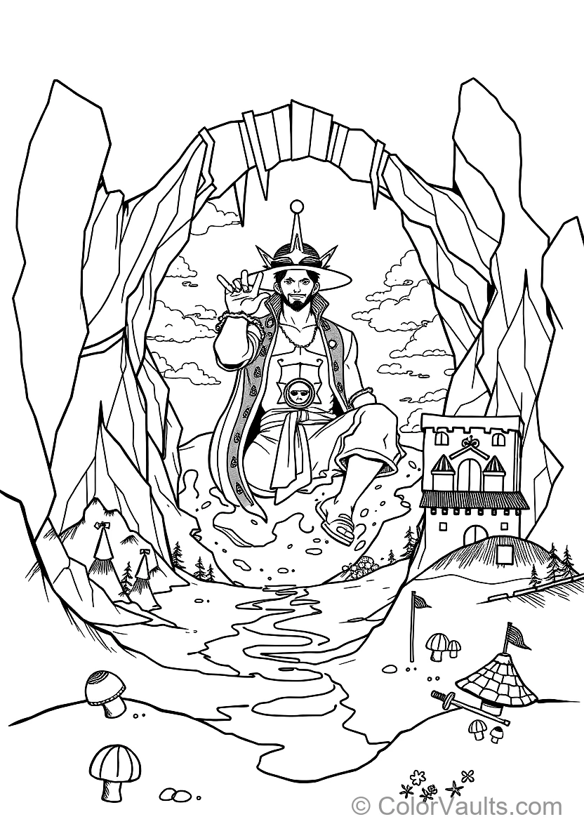 Trafalgar Law Activating His Glowing K-room on Giant (Scene 3)
