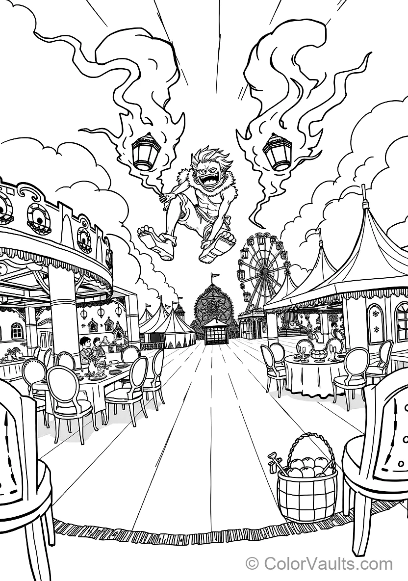 Sanji in Ifrit Jambe Form with Lightning and Flames (Scene 5)