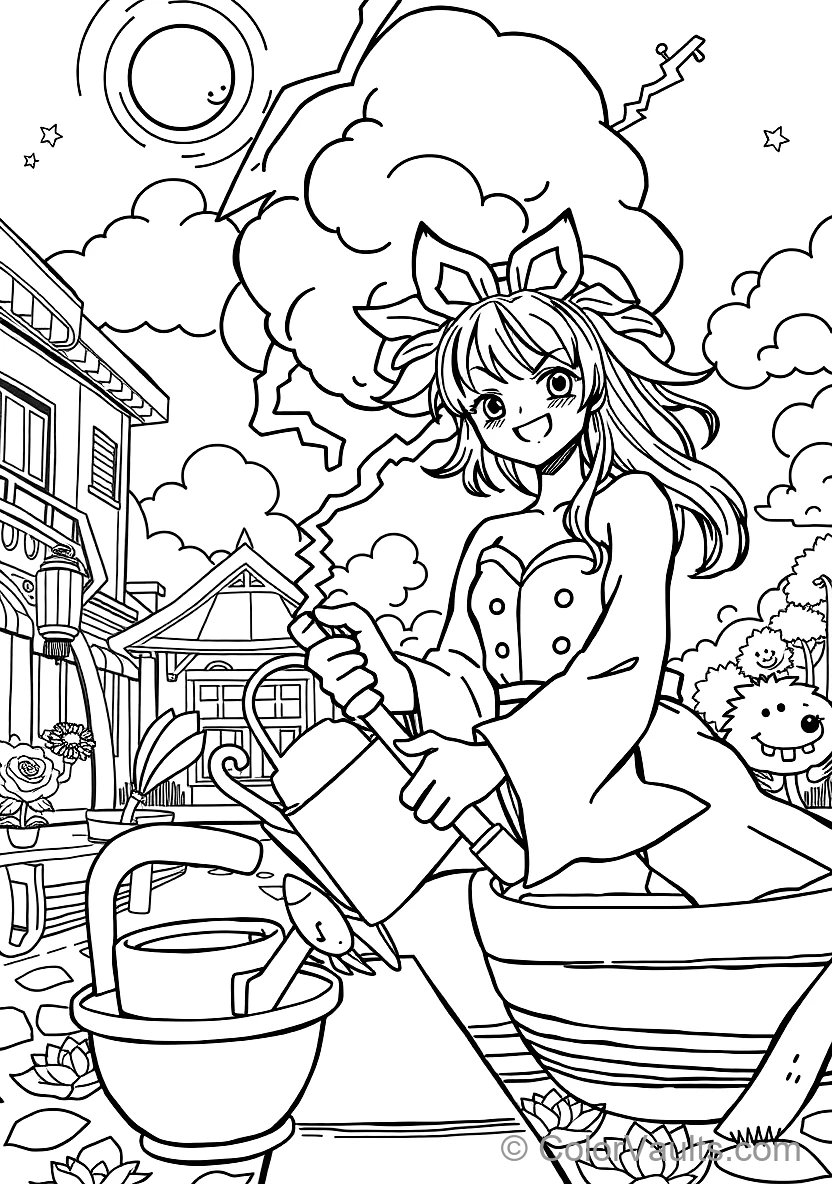 Nami with Zeus Lightning Cloud Holding Clima-tact (Scene 8)