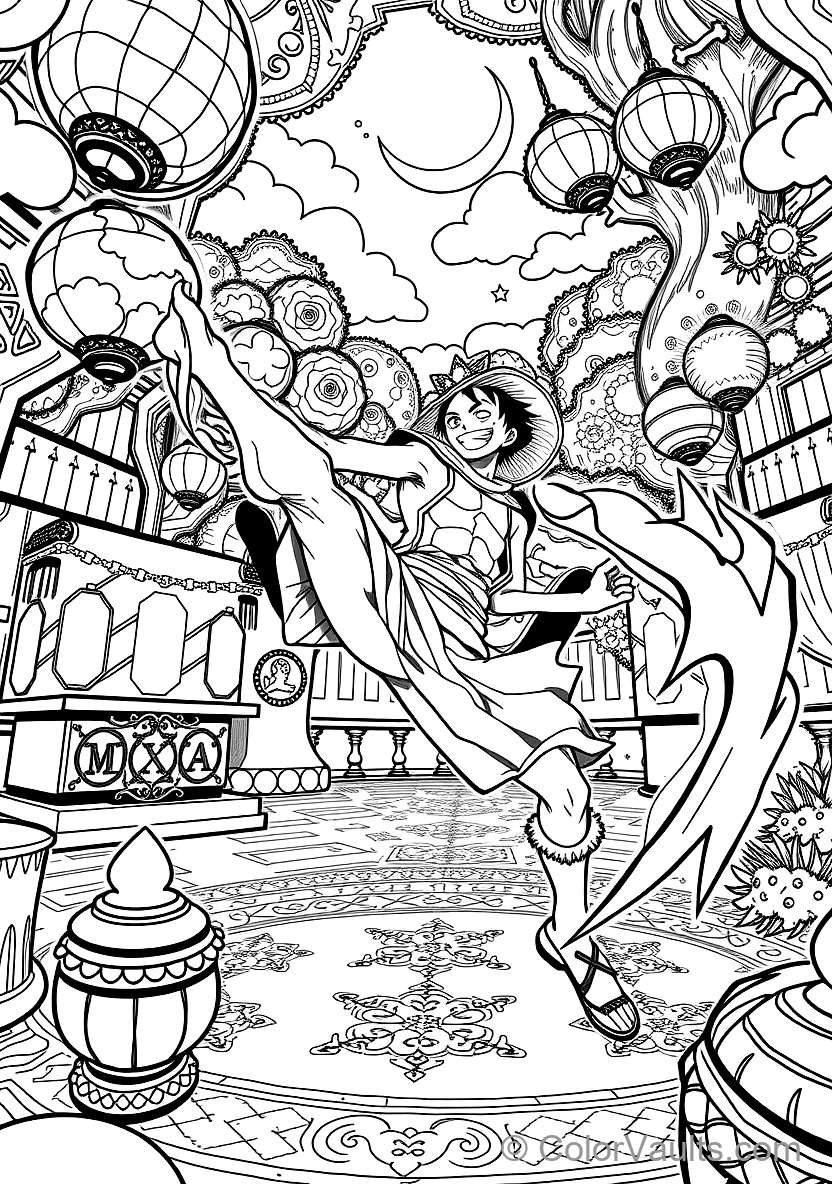 Sanji in Ifrit Jambe Form with Lightning and Flames (Scene 6)