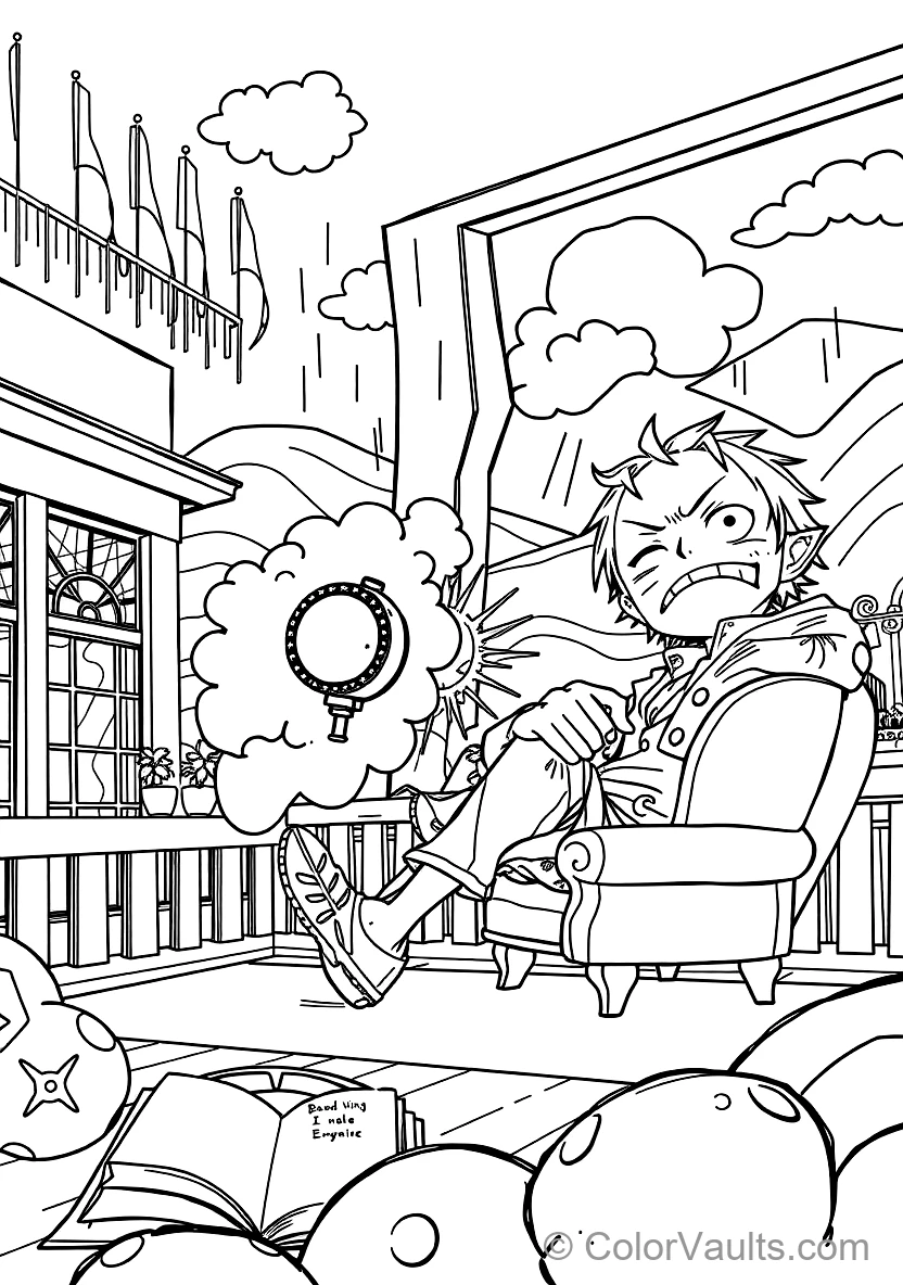 Monkey D. Luffy in Gear 2 Form with Steam Billowing (Scene 13)