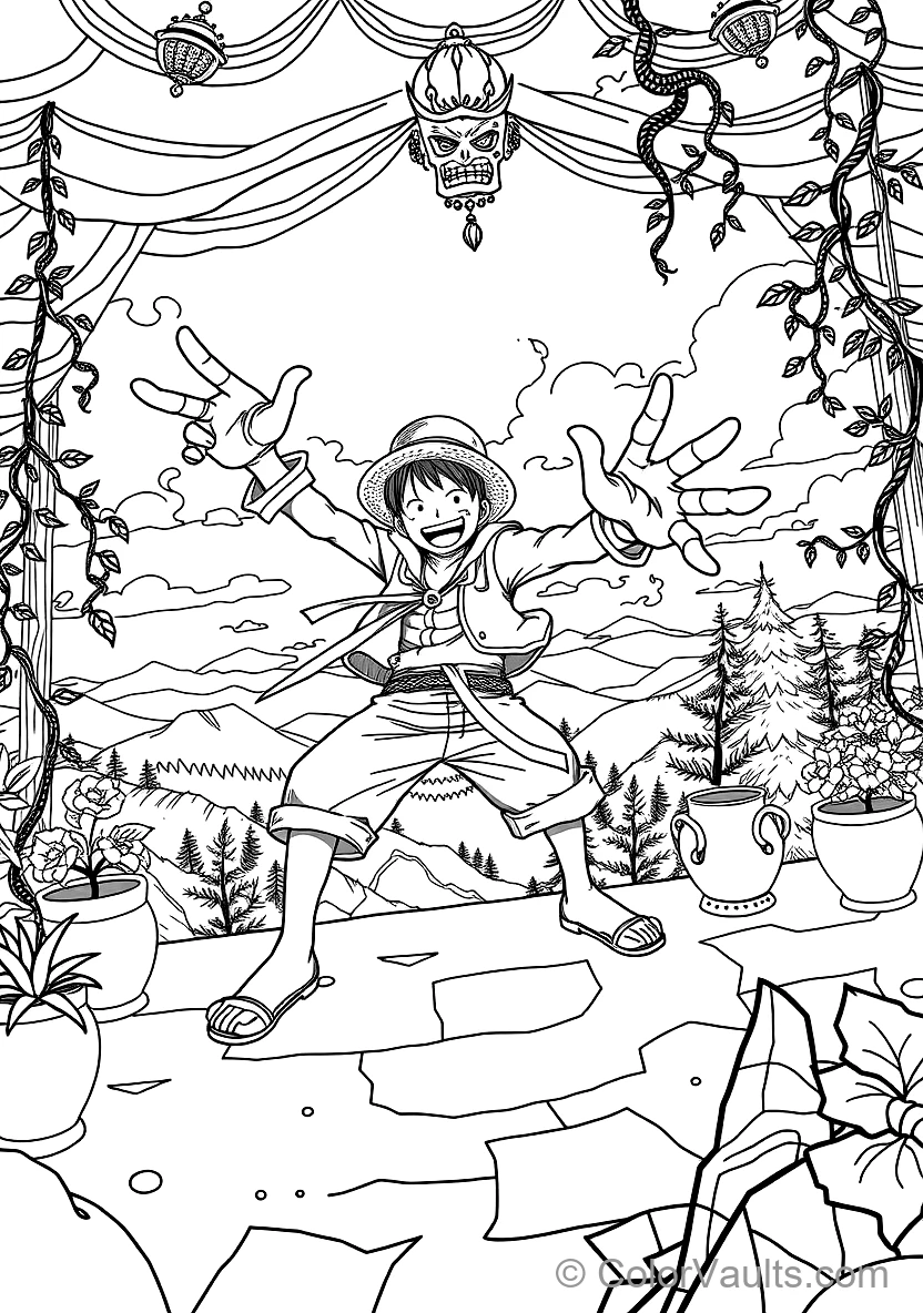 Monkey D. Luffy in Gear 4 Snakeman Form with Steam (Scene 4)