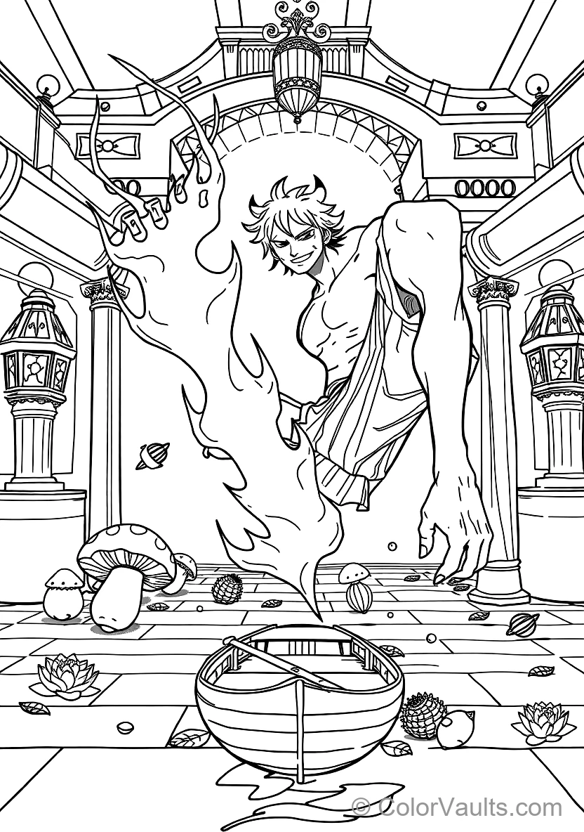 Sanji in Ifrit Jambe Form with Lightning and Flames (Scene 7)