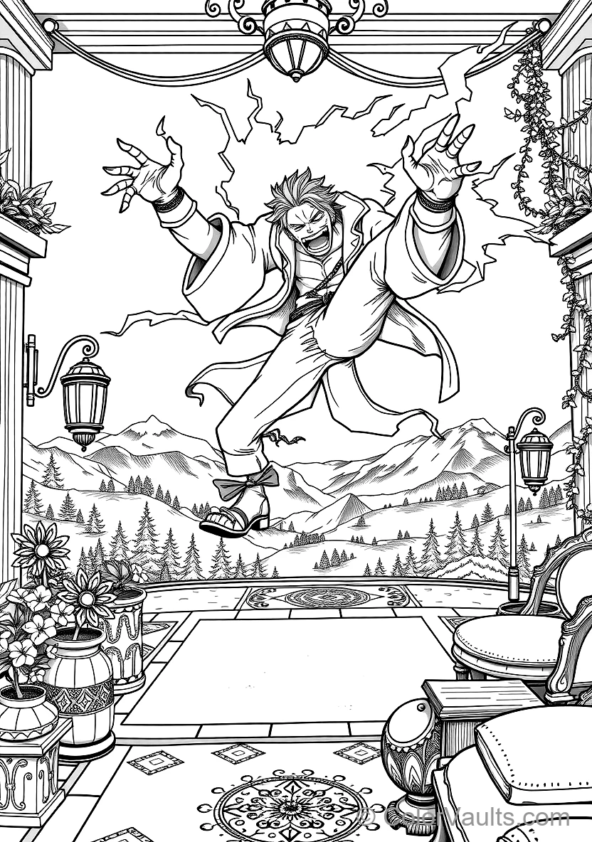 Sanji in Ifrit Jambe Form with Lightning and Flames (Scene 8)