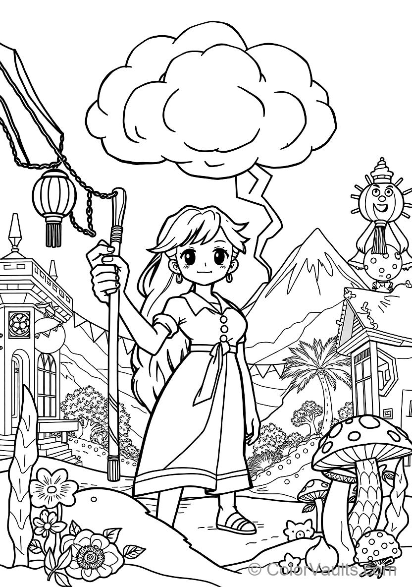 Nami with Zeus Lightning Cloud Holding Clima-tact (Scene 9)