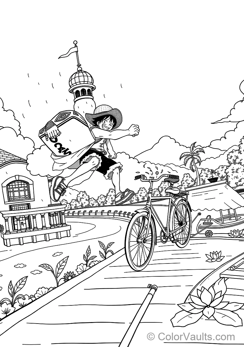 Monkey D. Luffy in Gear 2 Form with Steam Billowing (Scene 15)