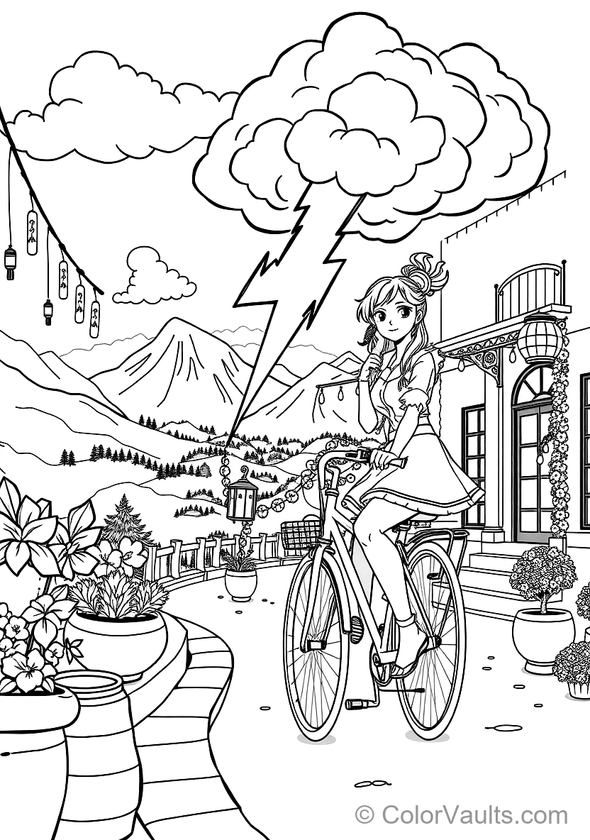 Nami with Zeus Lightning Cloud Holding Clima-tact (Scene 12)