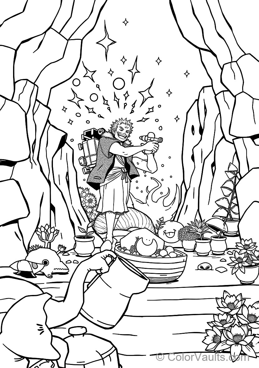 Trafalgar Law Activating His Glowing K-room on Giant (Scene 8)