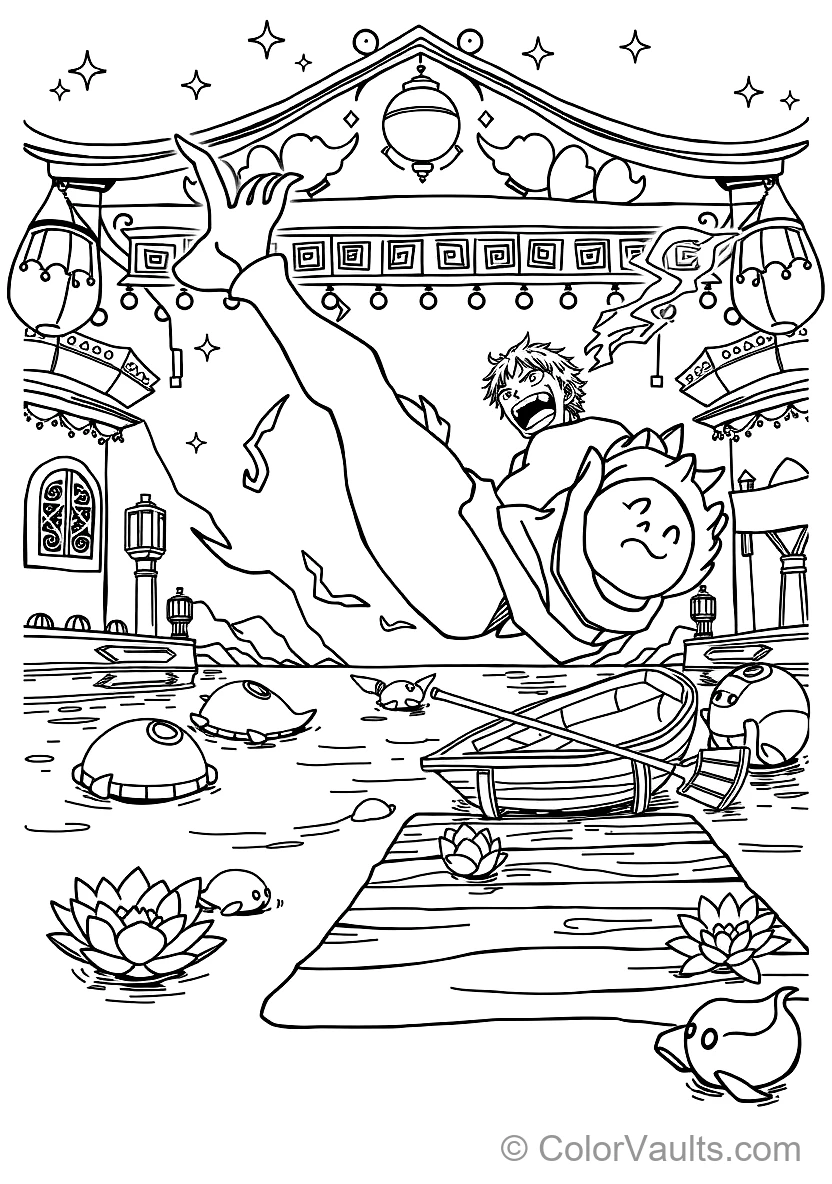 Sanji in Ifrit Jambe Form with Lightning and Flames (Scene 11)