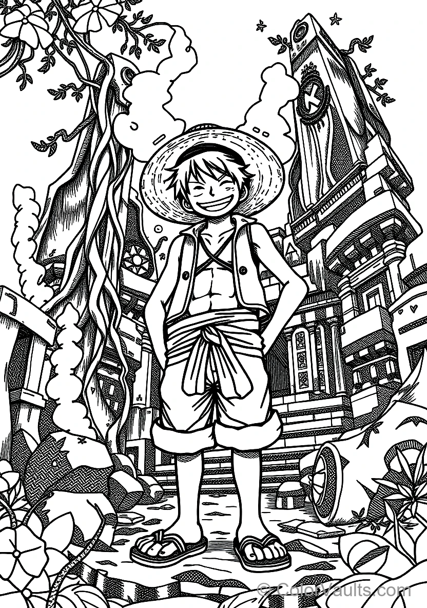 Anime Monkey D. Luffy from One Piece (Scene 3)