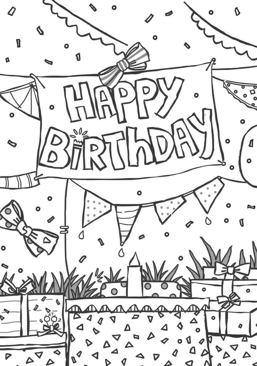 Party Decorations & DIY Crafts coloring page 1