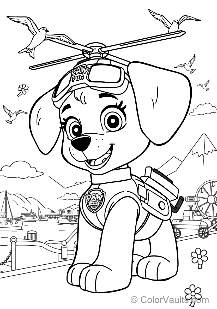 Skye the Aviation Pup from Paw Patrol (Scene 9)