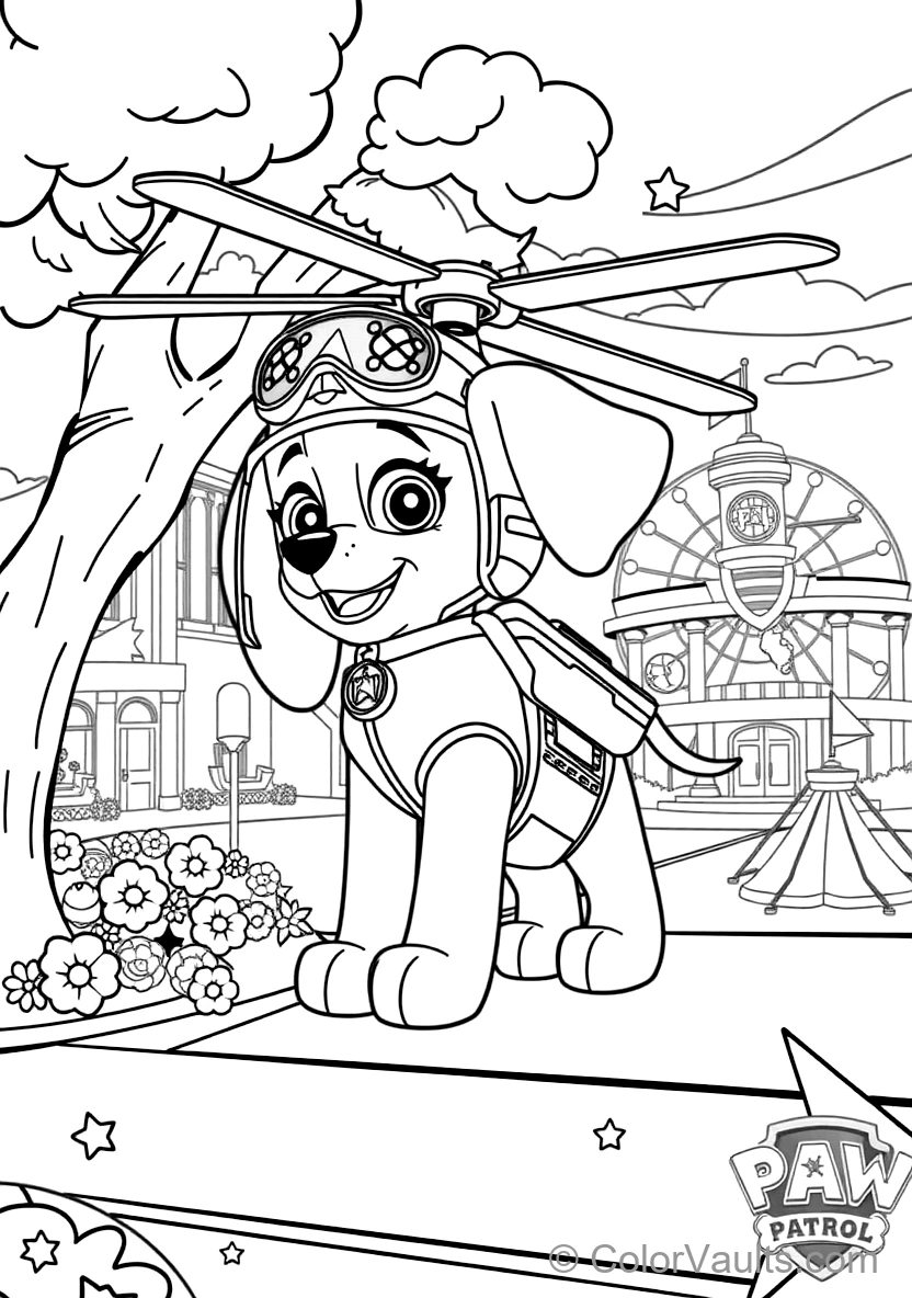Skye the Aviation Pup from Paw Patrol (Scene 16)