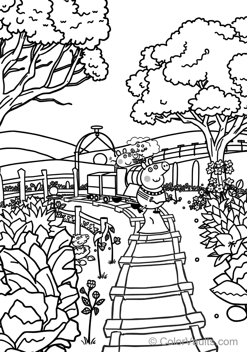 Grandpa Pig Driving His Small Wooden Train Gertrude (Scene 2)