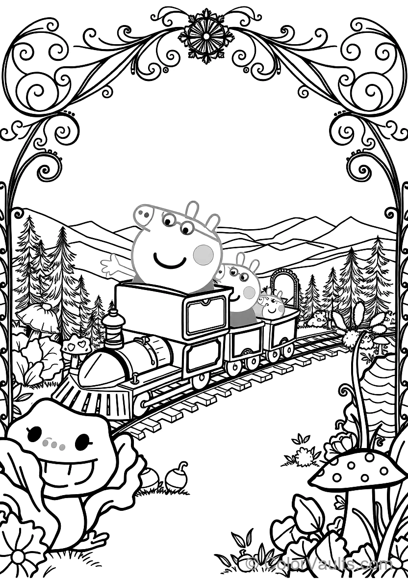 Grandpa Pig Driving His Small Wooden Train Gertrude (Scene 5)