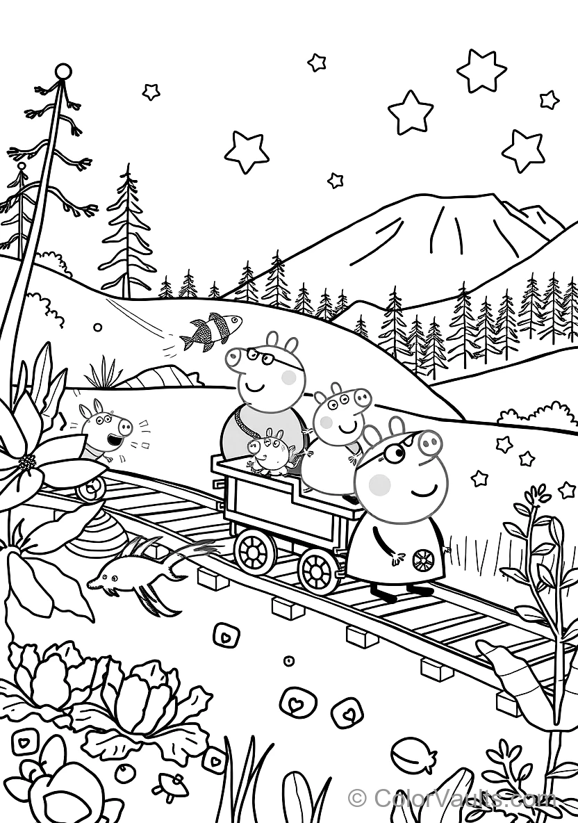 Grandpa Pig Driving His Small Wooden Train Gertrude (Scene 7)