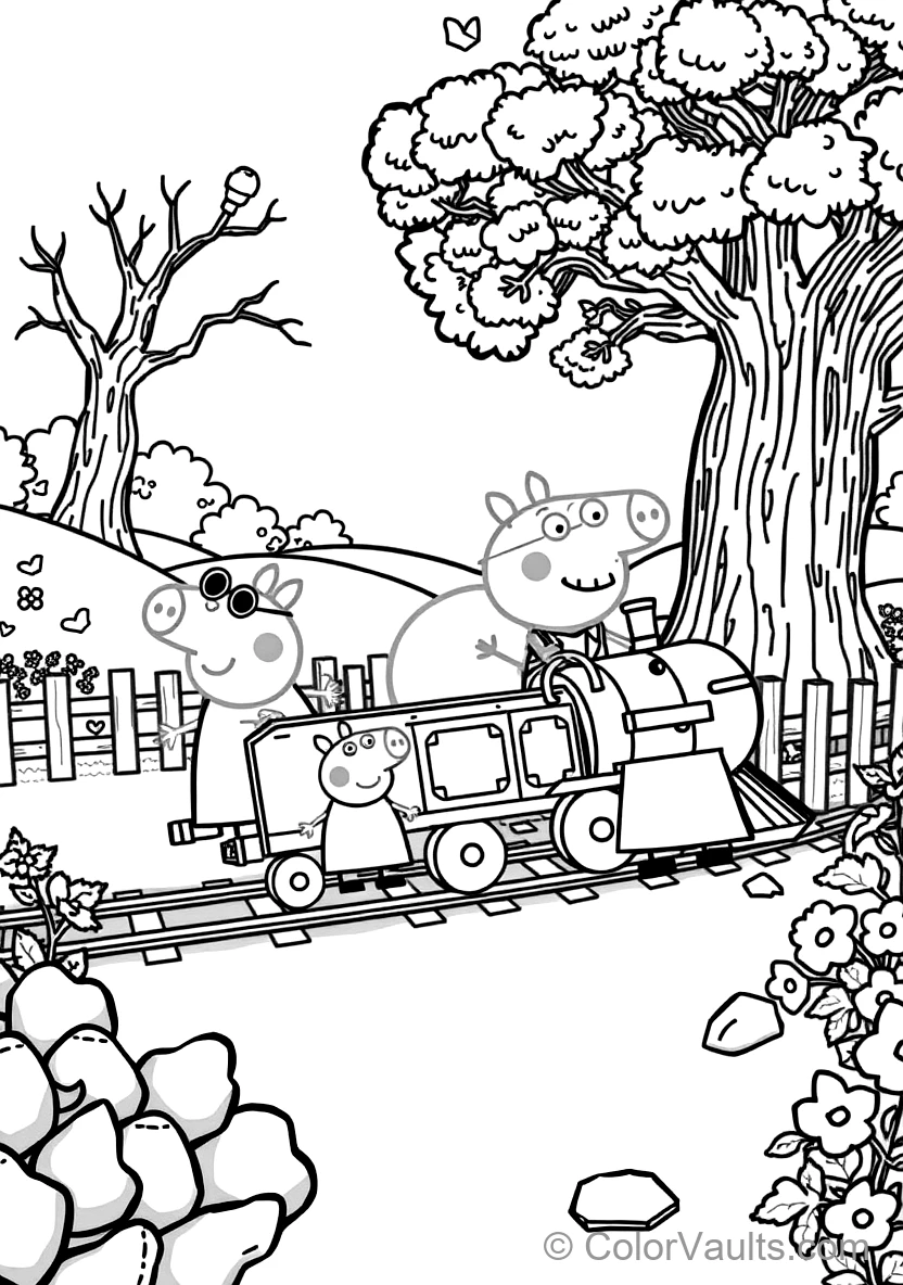 Grandpa Pig Driving His Small Wooden Train Gertrude (Scene 8)