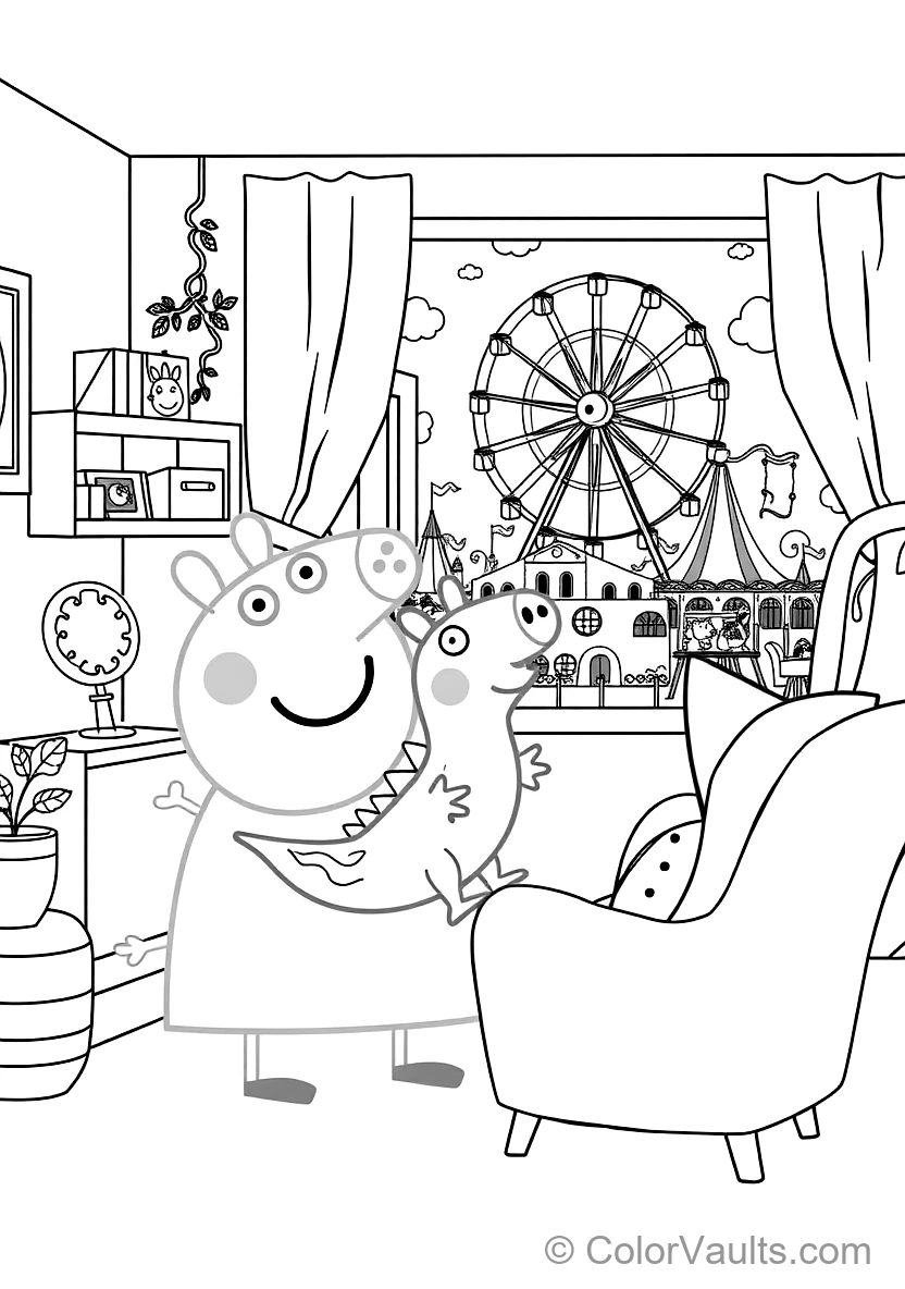 George Pig Happily Met His Favorite Toy Dinosaurus (Scène 7)