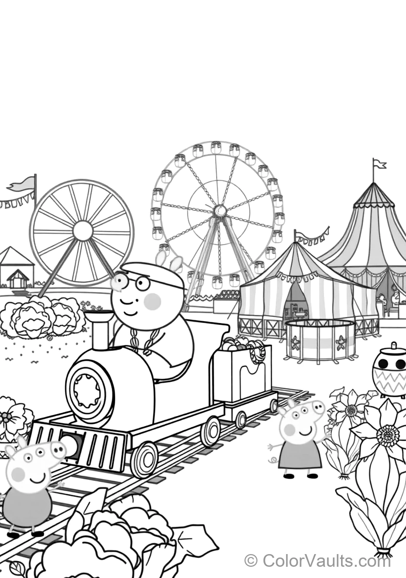 Grandpa Pig Driving His Small Wooden Train Gertrude (Scene 11)