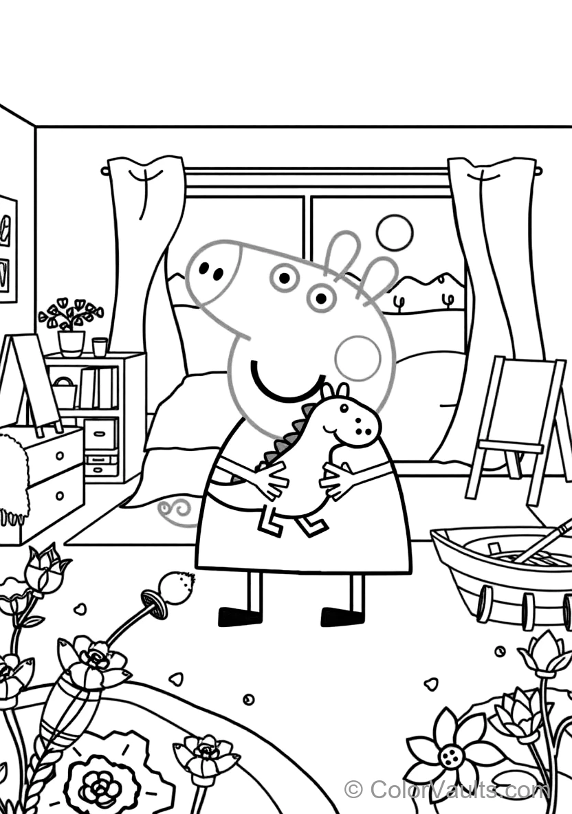 George Pig Happily Met His Favorite Toy Dinosaurus (Scène 9)