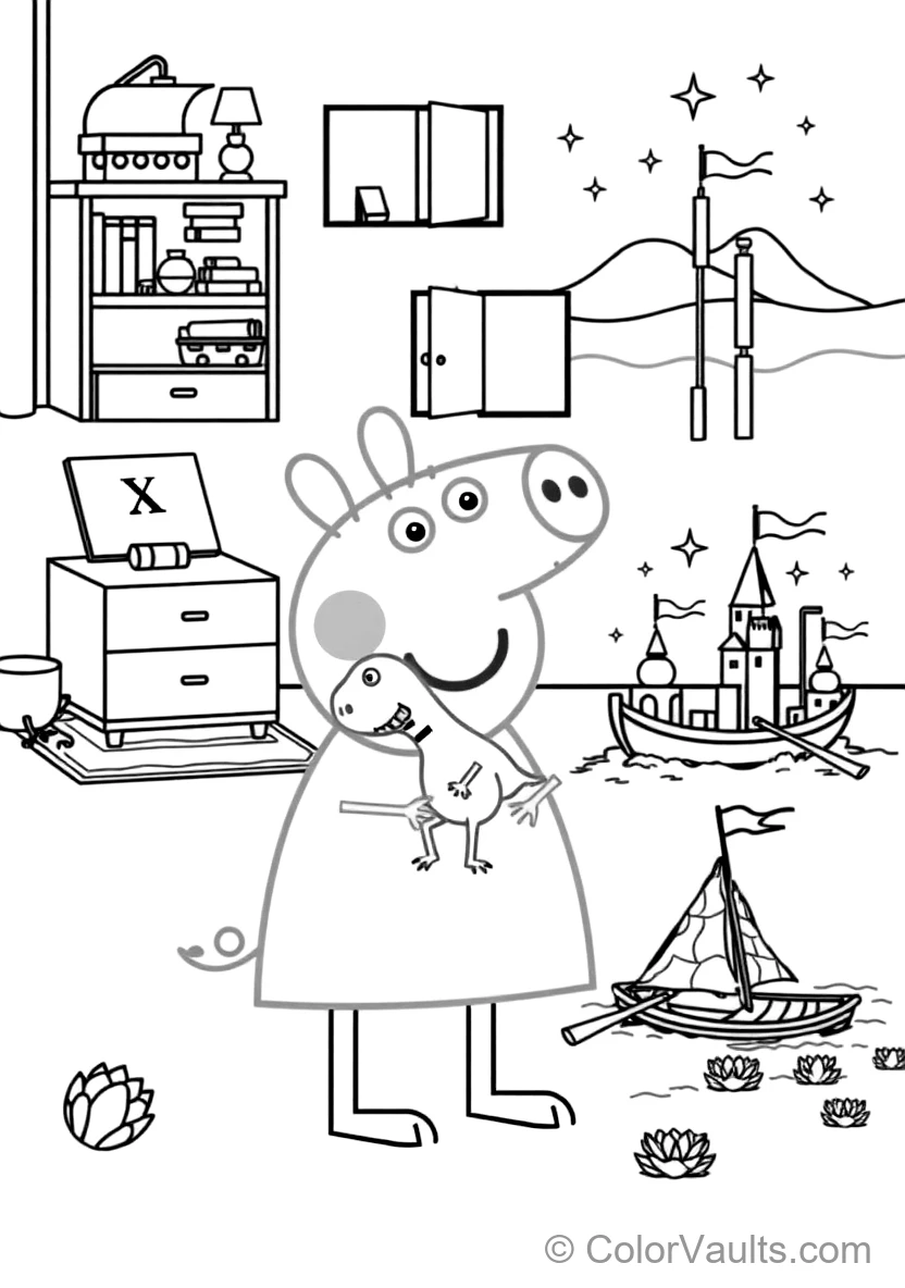 George Pig Happily Met His Favorite Toy Dinosaurus (Scène 11)
