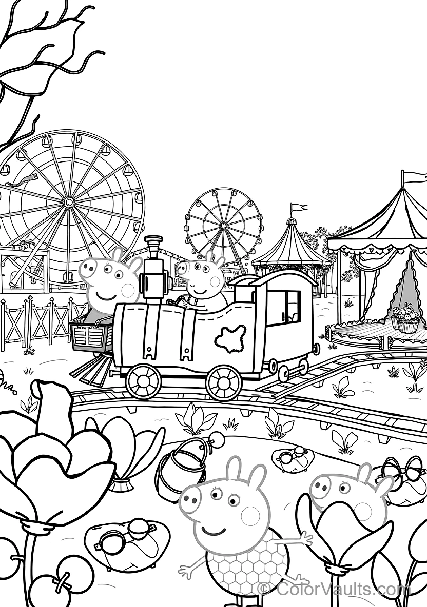 Grandpa Pig Driving His Small Wooden Train Gertrude (Scene 16)
