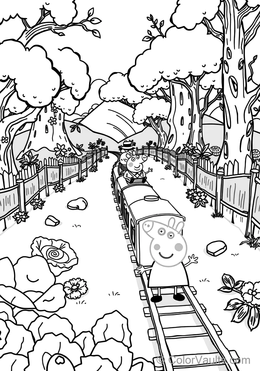 Grandpa Pig Driving His Small Wooden Train Gertrude (Scene 24)