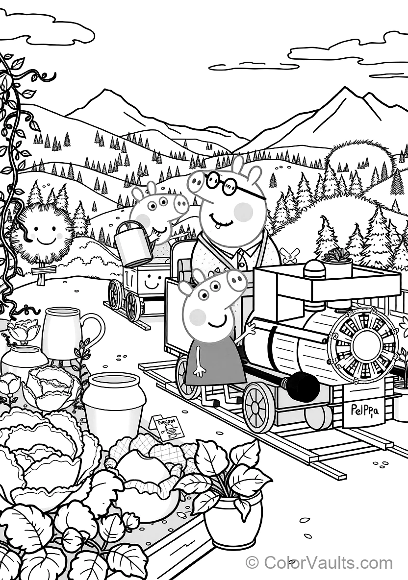 Grandpa Pig Driving His Small Wooden Train Gertrude (Scene 26)