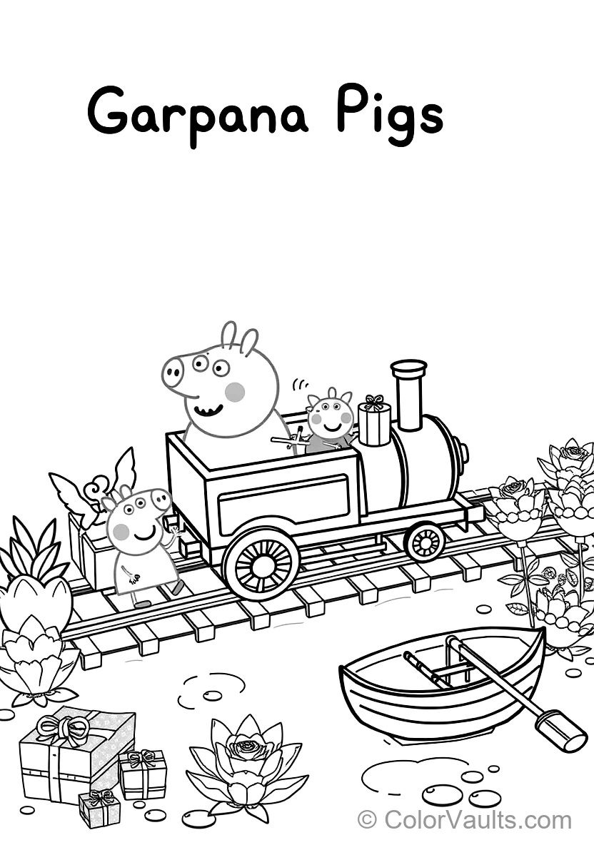 Grandpa Pig Driving His Small Wooden Train Gertrude (Scene 27)