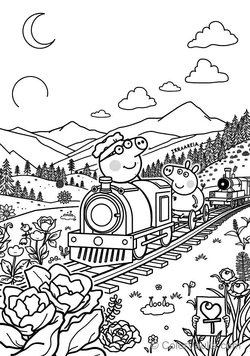Grandpa Pig Driving His Small Wooden Train Gertrude (Scene 28)