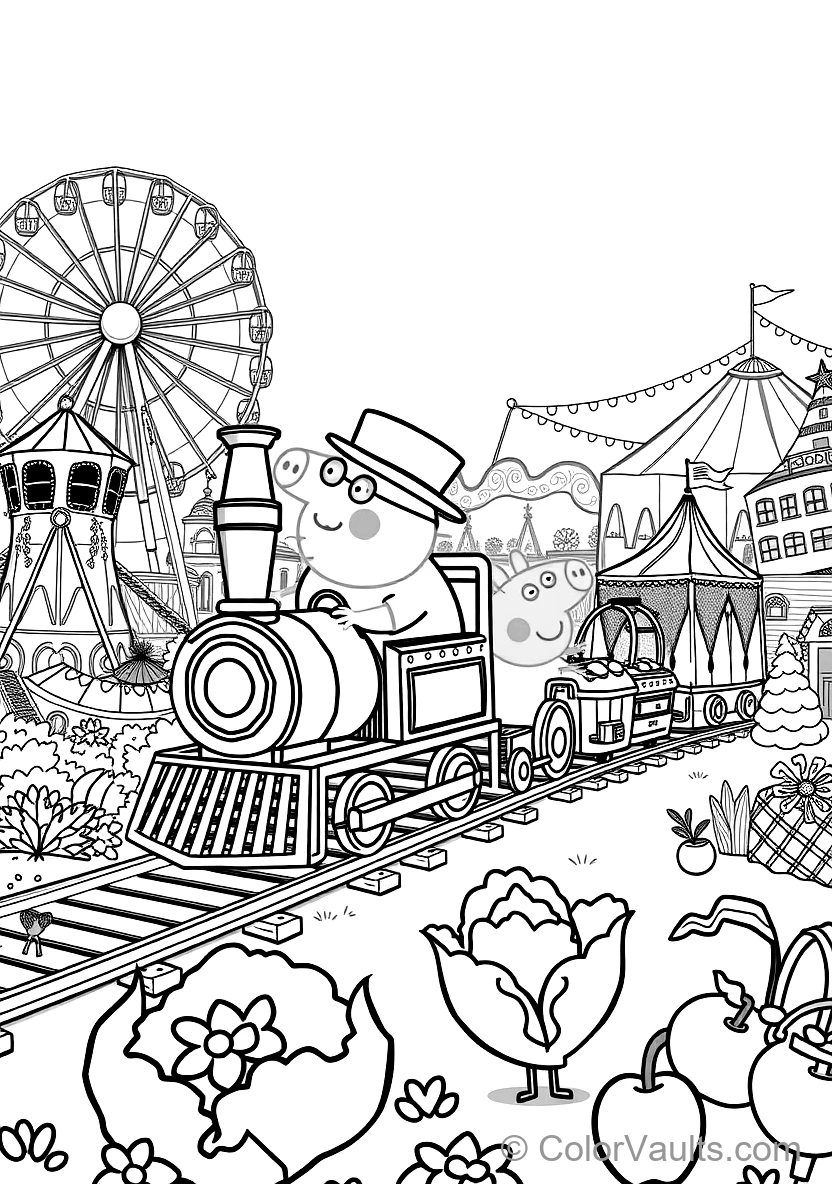 Grandpa Pig Driving His Small Wooden Train Gertrude (Scene 30)