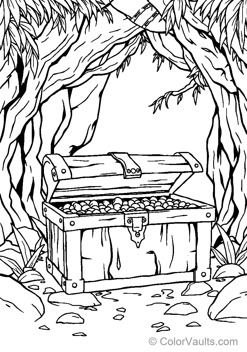 A treasure chest filled with gold