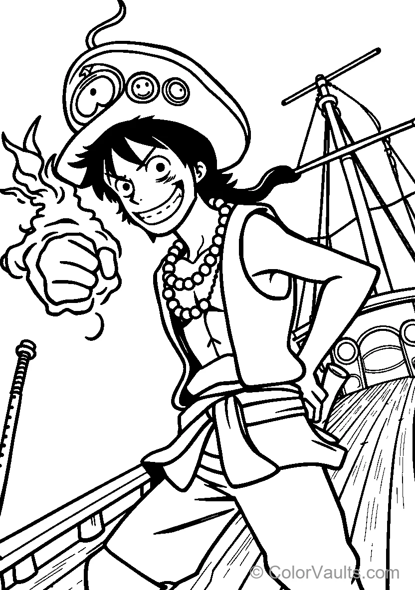 Pirate Ships & High Seas coloring page 3